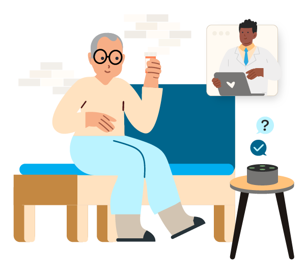 Elderly man holding medicine bottle Elderly man holding medicine bottle